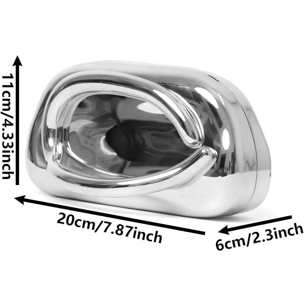 Silver Metallic Clutch - Picture 3 of 4